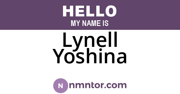 Lynell Yoshina