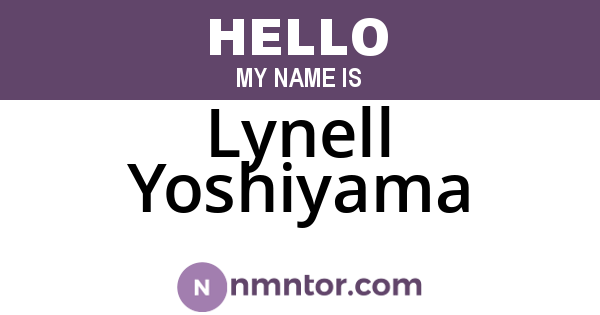 Lynell Yoshiyama