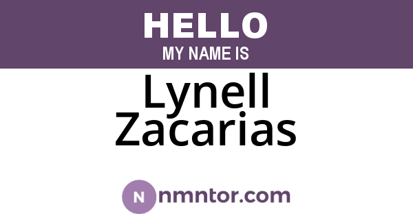 Lynell Zacarias