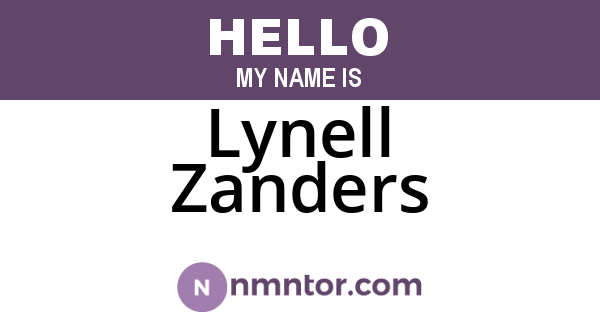 Lynell Zanders