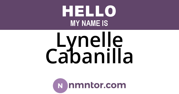 Lynelle Cabanilla