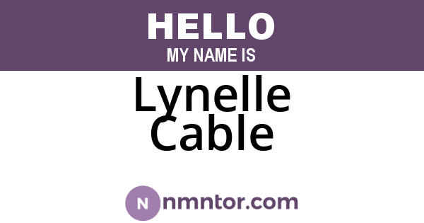 Lynelle Cable