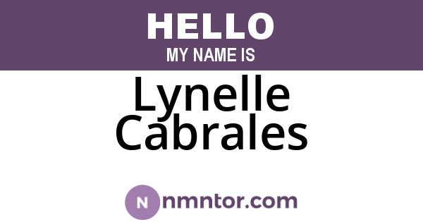 Lynelle Cabrales