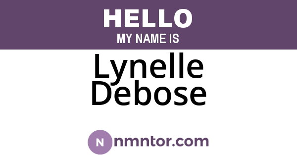 Lynelle Debose