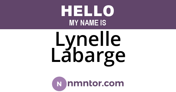 Lynelle Labarge