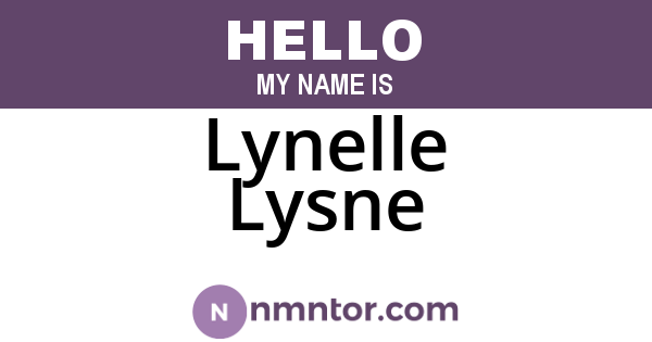 Lynelle Lysne