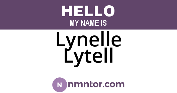 Lynelle Lytell