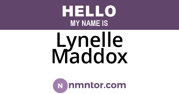 Lynelle Maddox