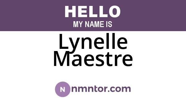Lynelle Maestre