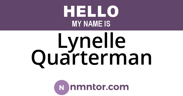 Lynelle Quarterman