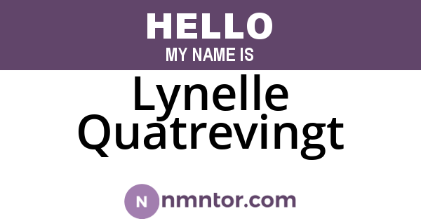 Lynelle Quatrevingt