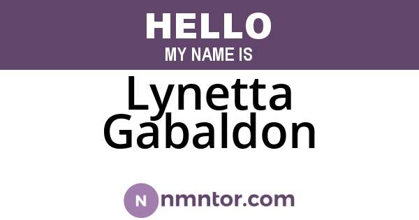 Lynetta Gabaldon