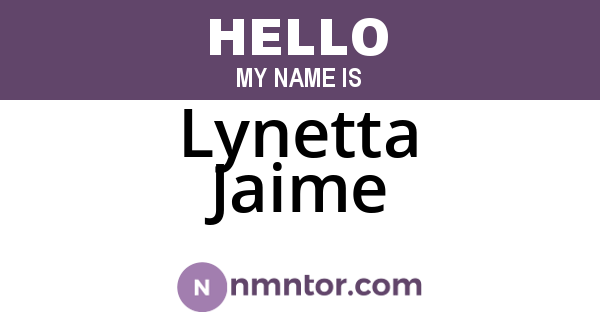 Lynetta Jaime