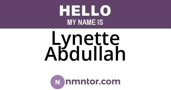 Lynette Abdullah