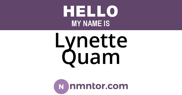 Lynette Quam