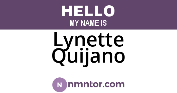 Lynette Quijano