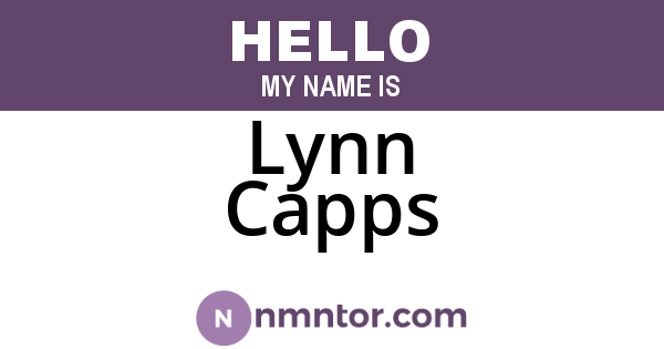 Lynn Capps