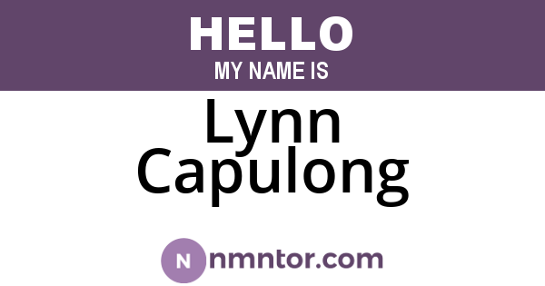 Lynn Capulong
