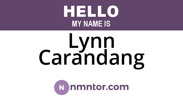 Lynn Carandang