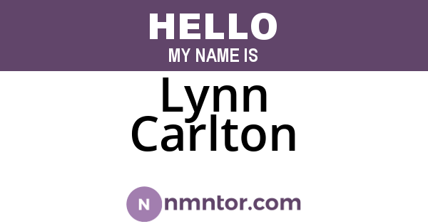 Lynn Carlton