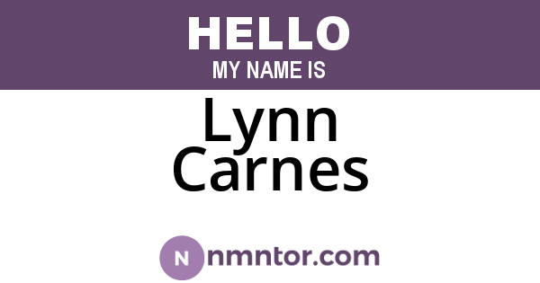 Lynn Carnes