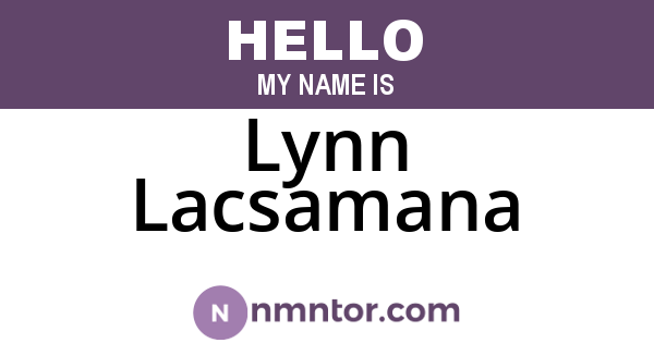 Lynn Lacsamana