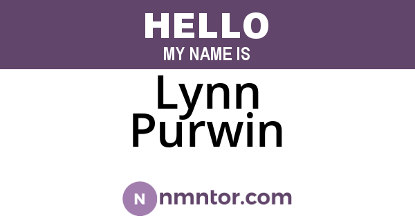 Lynn Purwin