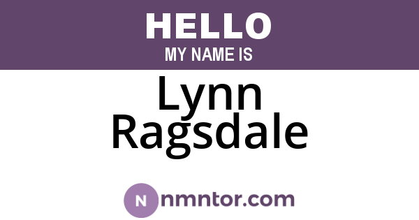Lynn Ragsdale