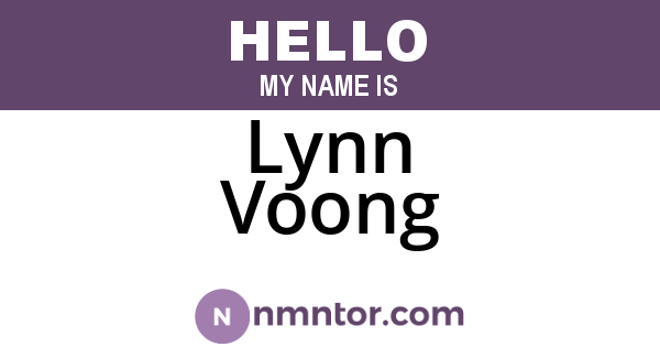 Lynn Voong