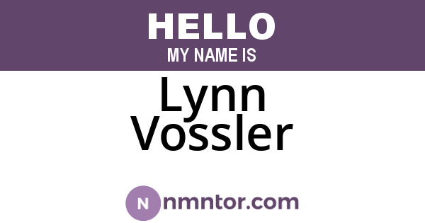 Lynn Vossler