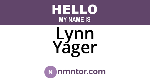Lynn Yager