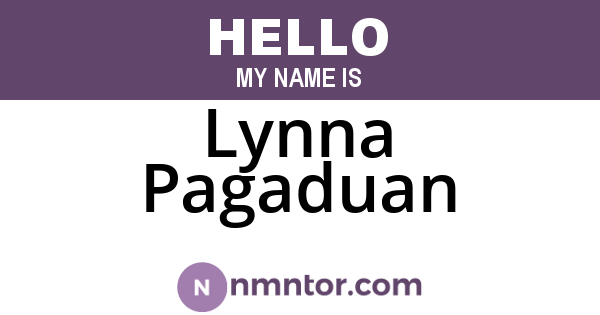Lynna Pagaduan