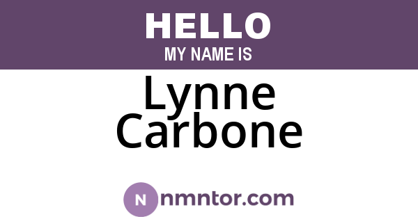 Lynne Carbone