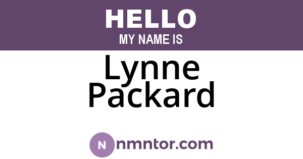Lynne Packard