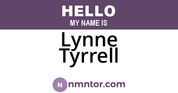 Lynne Tyrrell