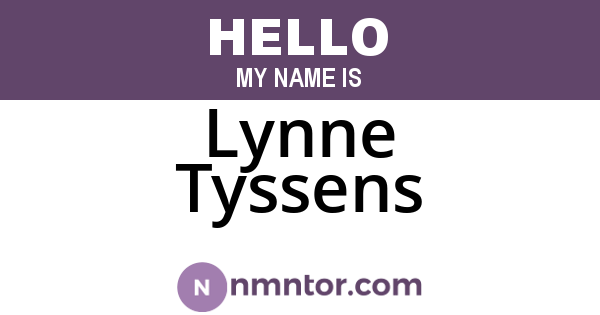 Lynne Tyssens