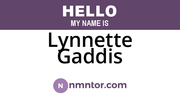 Lynnette Gaddis