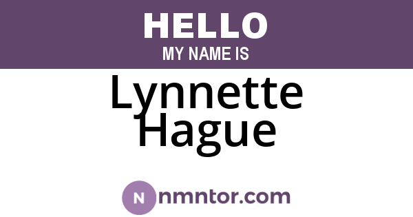 Lynnette Hague