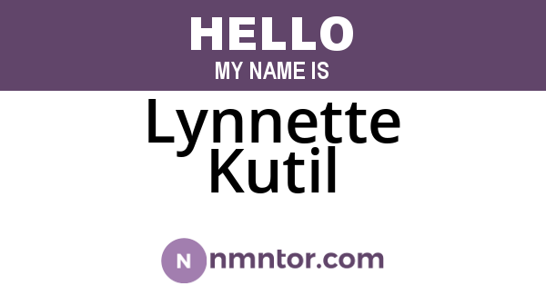 Lynnette Kutil