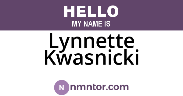 Lynnette Kwasnicki