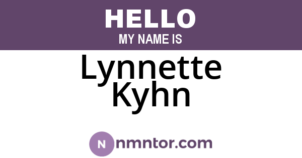 Lynnette Kyhn