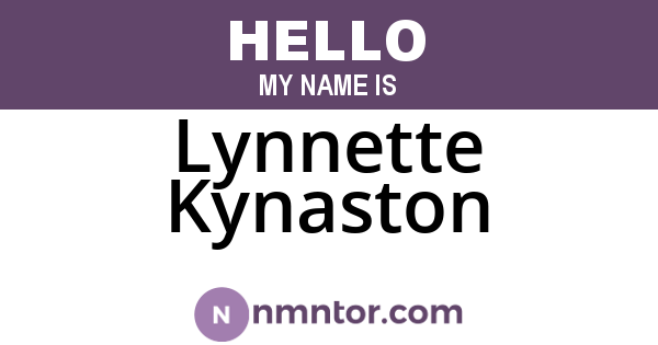 Lynnette Kynaston