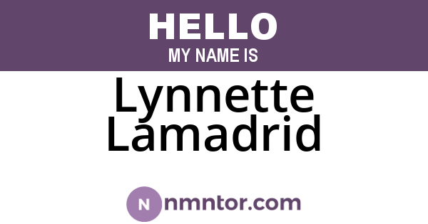 Lynnette Lamadrid