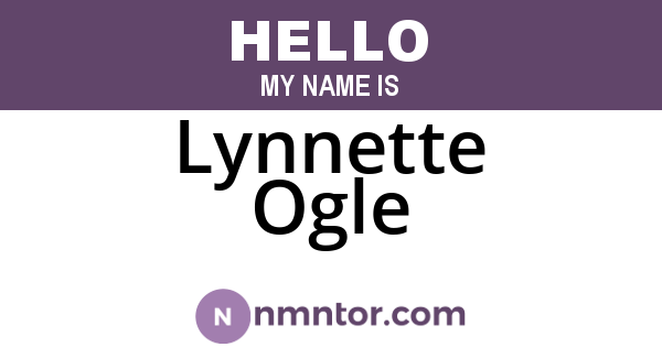 Lynnette Ogle