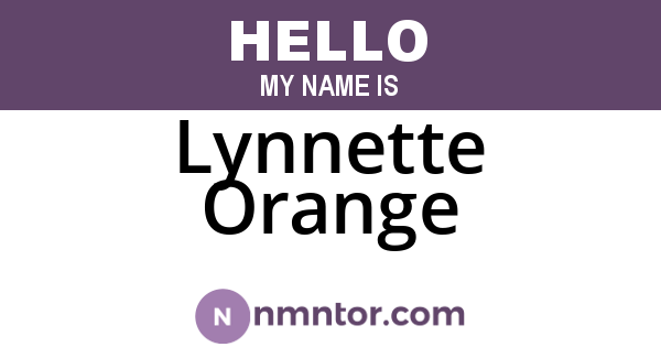 Lynnette Orange