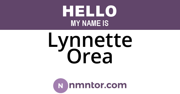 Lynnette Orea