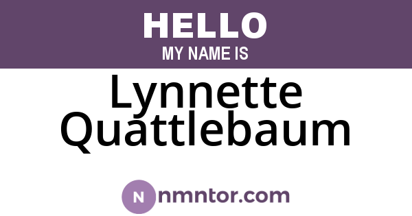 Lynnette Quattlebaum