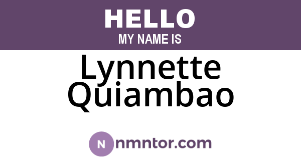 Lynnette Quiambao