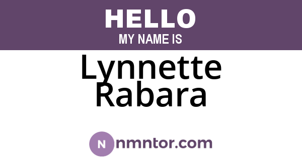 Lynnette Rabara