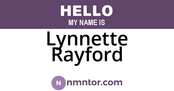 Lynnette Rayford